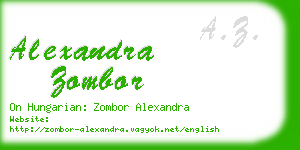 alexandra zombor business card